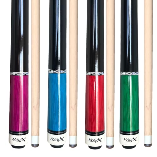 Tai Ba 58-Inch Pool Cue Set, 13mm Tip, 18-21oz, Hardwood Two-Piece