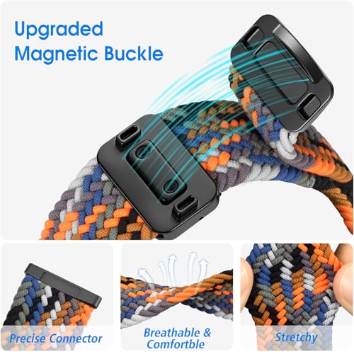 Magnetic Stretchy Band for Fitbit Versa 4/3 & Sense - Camouflage Colors