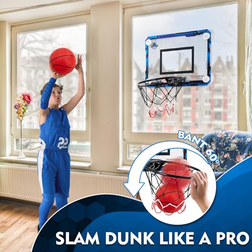 Mini Indoor Basketball Hoop with Suction Cup - Blue Ordinary