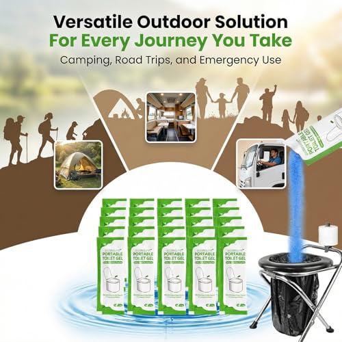 Portable Toilet Gel Powder - 28 Packs of High Absorbent Urine Gel