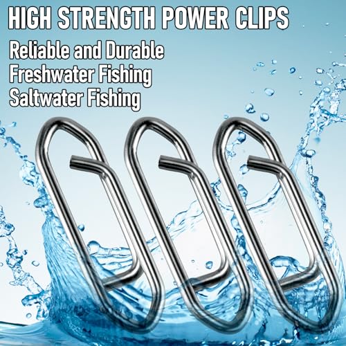50-Pack High Strength Fishing Power Clips for Quick Lure Change