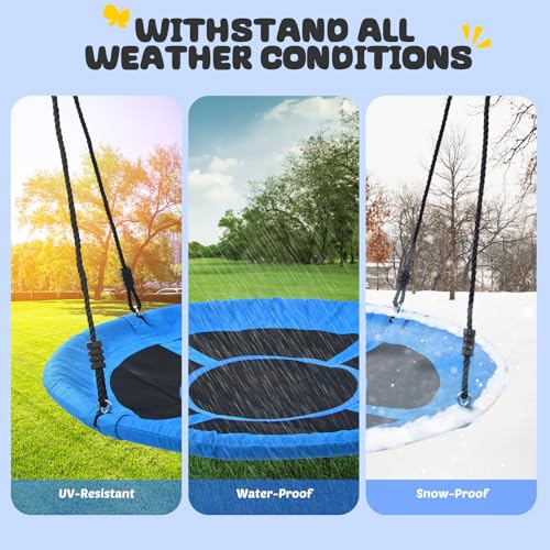 40" Heavy Duty Tree Swing for Kids & Adults - Blue