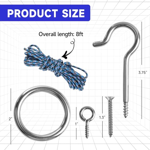 Stainless Steel Hook and Ring Toss Game DIY Kit