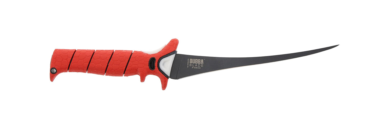 BUBBA Freshwater Multi-Flex Interchangeable Blade Kit, with Non-Slip Grip Handle, 2 Ti-Nitride S.S. Coated Non-Stick Blades and Case for Fishing