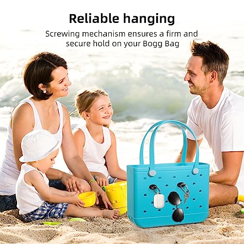 4 Pack Black Hook Charms for Bogg Bag & Southern Beach Bag Key Holder ARSUNOVO