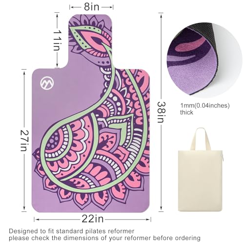 Non-Slip Pilates Reformer Mat - Eco-Friendly Rubber Towel Cover