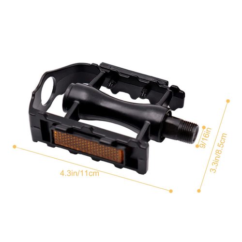 Bicycle Pedals Road Bike,City Bike Pedals,Aluminum Alloy Durable Sealed Bearing Axle Bicycle Pedals for Universal Mountain Bike Road Bike Trekking Bike A Pair (Black)