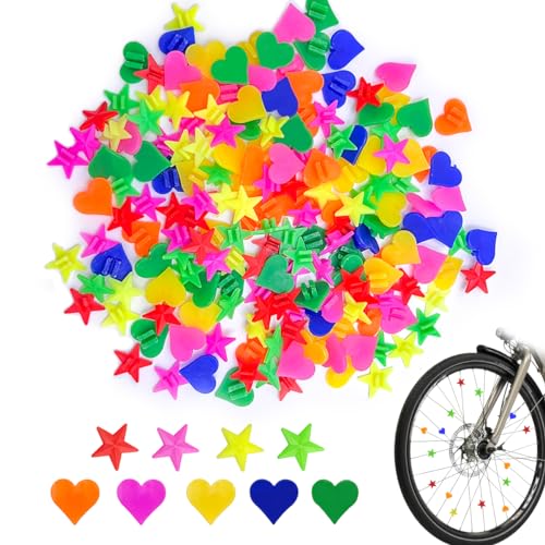 180-Piece Bike Spoke Beads Set - Colorful Plastic Decorations