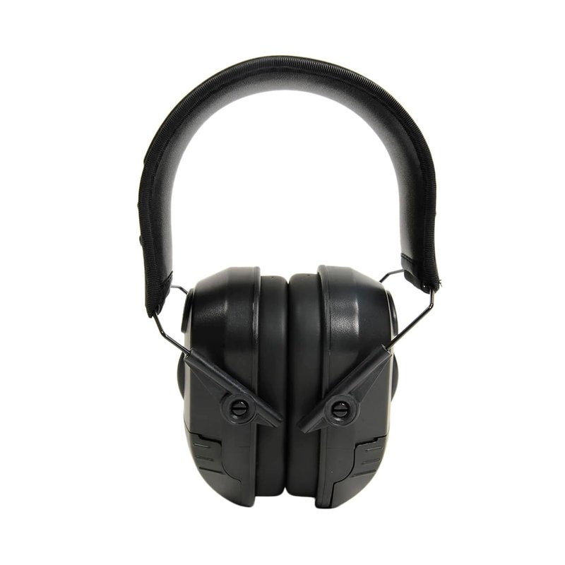 WALKER'S Ultimate Power Muff - Noise Reducing 26dB NRR Hunting Gun Range Shooting Ear Protection Black Electronic Earmuffs with AFT, 2 AAA Batteries Included