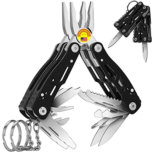 2PCS Bovgero Mini Multitool Pliers 15 in 1, Handmade Multi Tool