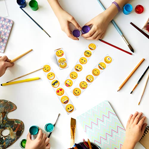 Emoticon Stickers for Kids - 1.5" Smile Circle Stickers - 18 Designs