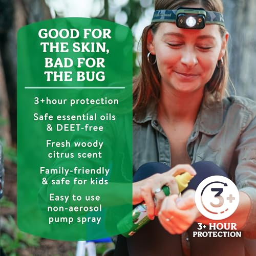 Badger Bug & Tick Spray Combo Pack 4 fl oz x2 | DEET-Free Organic Insect Repellent