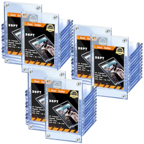 20 Pack Acrylic Trading Card Holders for Baseball & Football