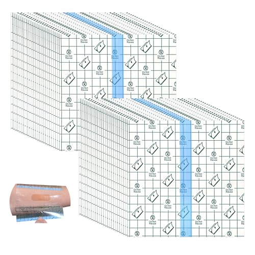 50 Waterproof Transparent Adhesive Bandages - 6x6 Inch