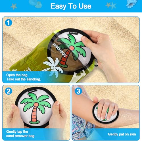 Beach Sand Remover Bag - Natural Talc-Free Sand Eraser - Green
