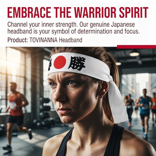 Japanese Samurai Headband - Motivational Sweat-Wicking Hair Wrap