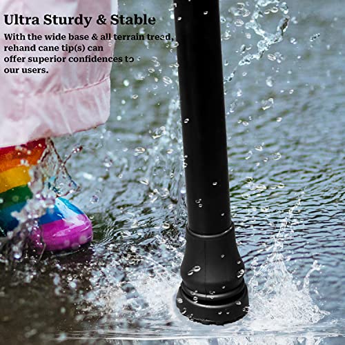 Replacement Cane Tips 3/4 Inch - Heavy Duty Anti-Slip Rubber Tips