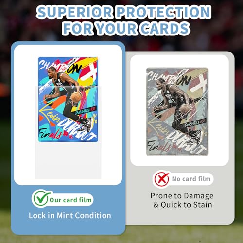 Clear Trading Card Sleeves - 100 Pack Soft Plastic Card Protectors