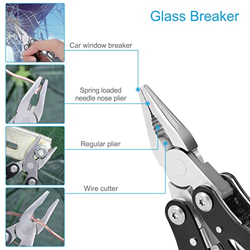 2PCS Bovgero Mini Multitool Pliers 15 in 1, Handmade Multi Tool