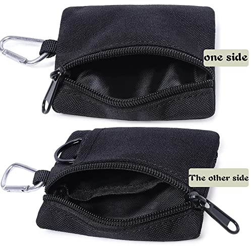 Compact Tactical Keychain Pouch - Black EDC Pocket Organizer