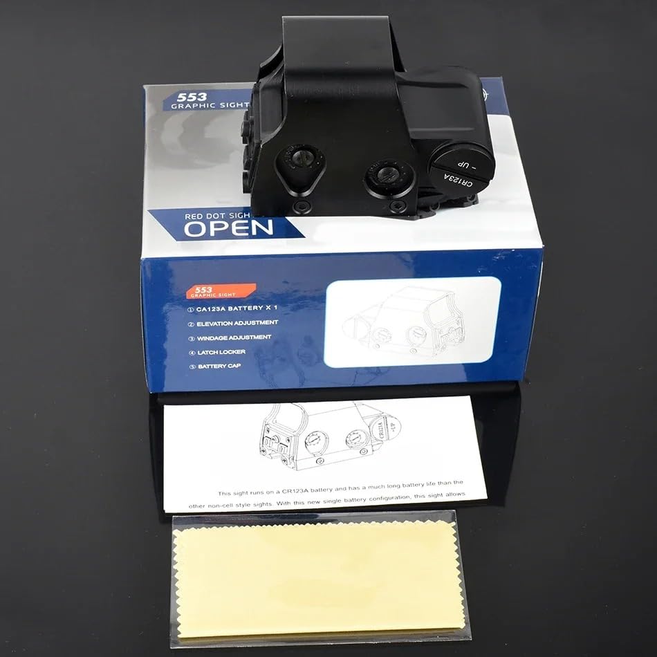 553 Tactical Red Green Dot Holographic Sight Scope Outdoors Sports Collimator Optics Reflex Sight for Accessories Fit 20mm Rail Mount