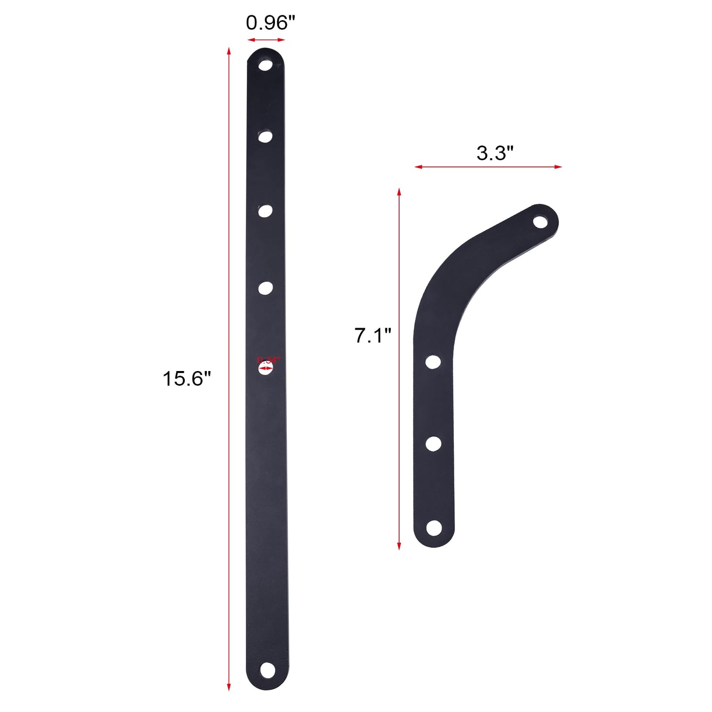 Garage Door Curved Opener Bracket Arm, Garage Door Opener Connector, Compatible with Most Garage Doors, Black (Black)
