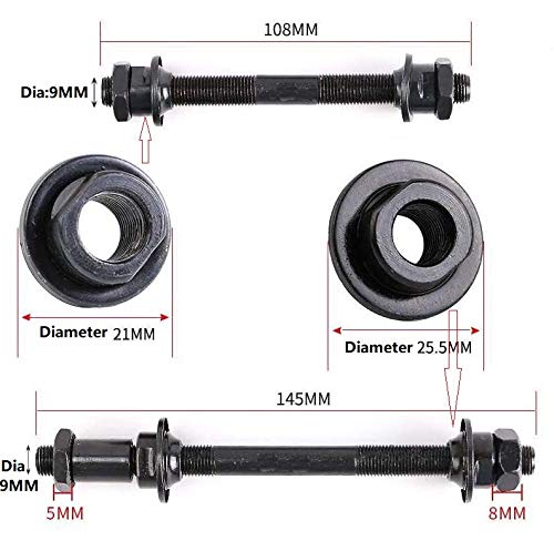 Quick Release Bicycle Hub Axle Set for Road & Mountain Bikes
