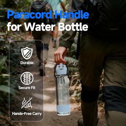 Paracord Water Bottle Handle with Carabiner - Durable & Lightweight