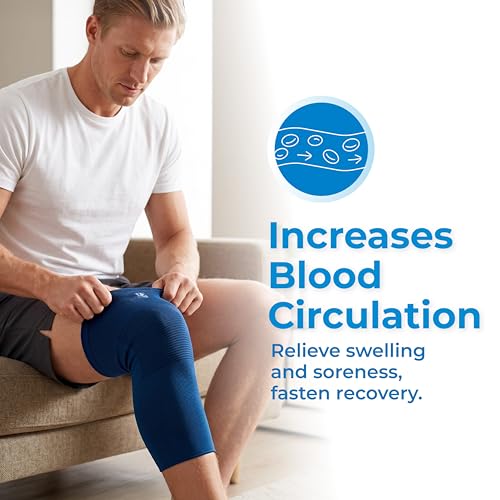 LP 667 Full Length Compression Leg Sleeve for Men & Women - Large Black