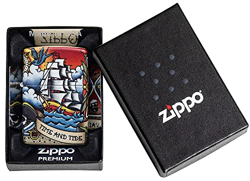 Zippo Nautical Lighters Blue – Windproof, Refillable American Made