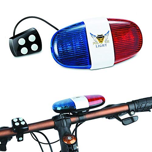 Police Sound Light Bike Horn for Kids – LED Flashing Siren Bell