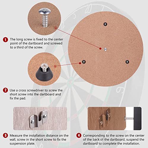 Dartboard Mounting Bracket Set for Steel Tip Dart Boards