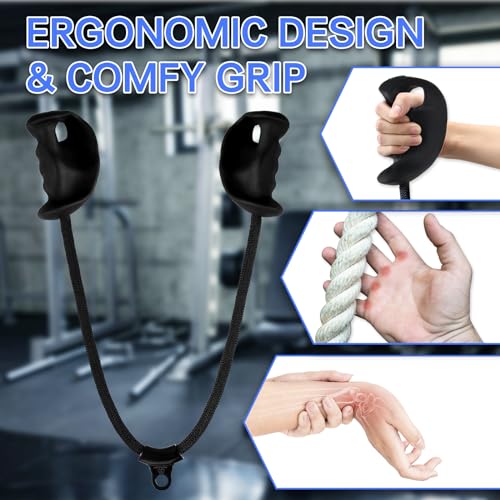 HXD-ERGO Bicep Rope with Ergonomic Handles for Arm & Biceps Training