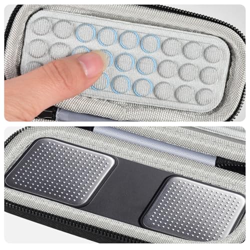 EKG Monitor Case for KardiaMobile 6L - Compact Heart Rate Holder - Black-Grey