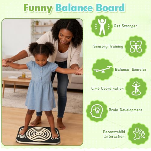 Kids Balance Board with Maze Labyrinth - Toddler Wobble & Coordination Trainer