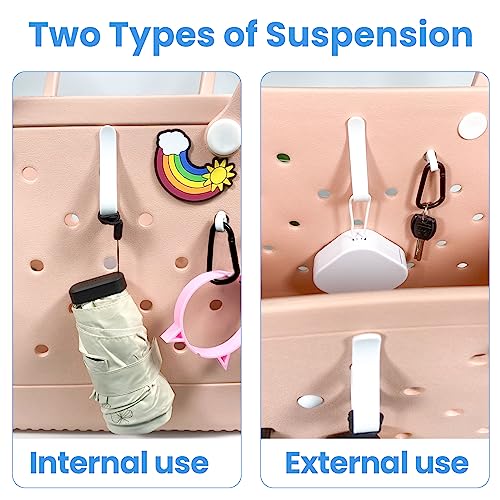 Beach Bag Accessory Hook & Carabiner Set - 6PCS White