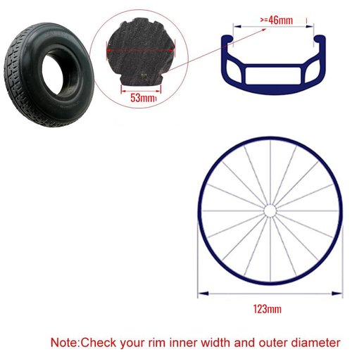 CATAZER 9 Inch Solid Tire for Electric Scooter BMX Trolley Trailer Solid Tyre Without Inner Tube Tyre 9 Inch 2.80/2.50-4