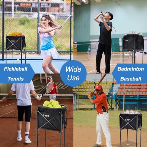 Portable Pickleball & Tennis Ball Hopper - Medium Capacity Carrier