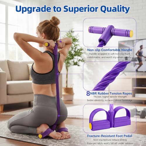 8-Tube Resistance Band with Handles for Home Workouts