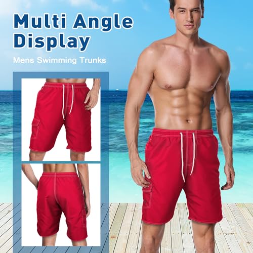 Men's Quick-Dry Swim Trunks with Mesh Lining