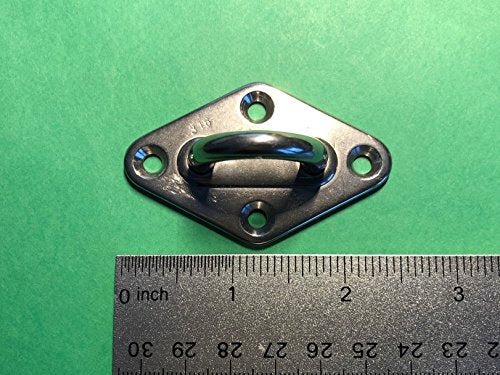 Marine Grade Stainless Steel 316 Diamond Pad Eye 1/4"