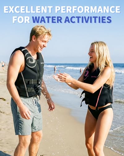 Neoprene Swim Vest for Adults - Grey, Large | Breathable & Adjustable