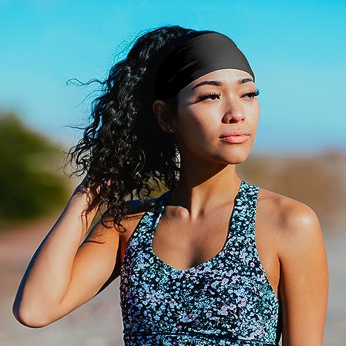 Lightweight Spandex Workout Headband - Black