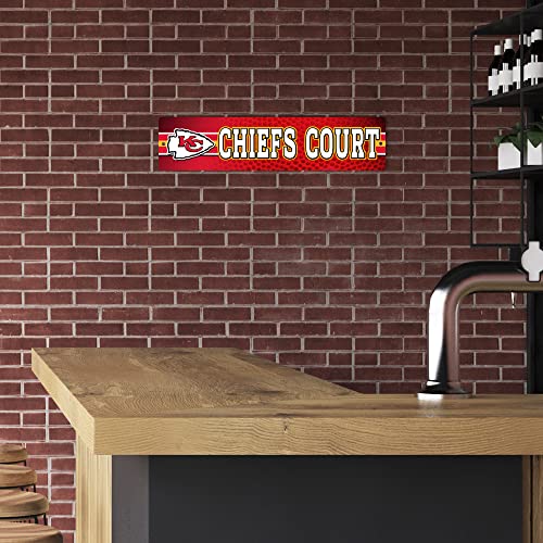 Kansas City Chiefs Plastic Street Sign - 4" x 16"