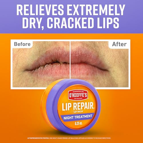 O'Keeffe's Night Treatment Set – Hand, Foot & Lip Repair Combo Pack - 3 pcs