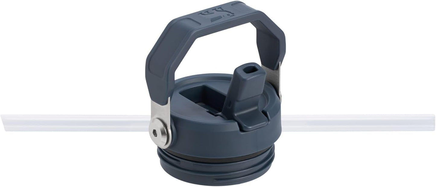 Stanley IceFlow Water Bottle 24 OZ - Insulated Stainless Steel with Built-In Straw | Lightweight & Leak-Resistant | Navy
