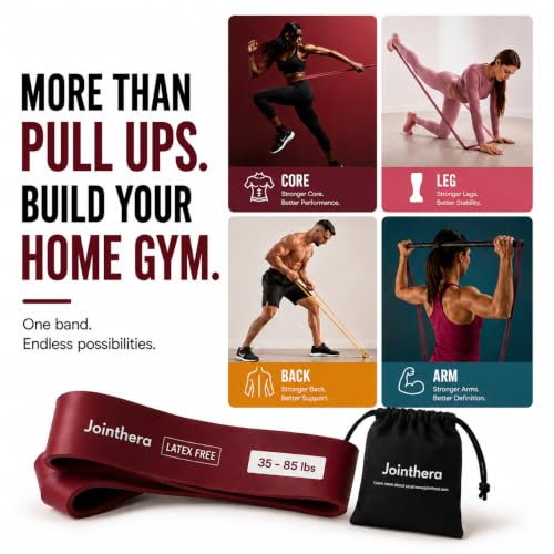 Latex Free Resistance Bands Set of 5 for Strength Training & Assisted Pull-Ups