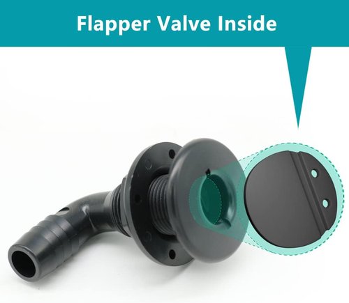 Marine Bilge Pump Hose - 3/4 Inch Plumbing Kit with 90-Degree Elbow & Stainless Steel Clamps | 5 FT Long