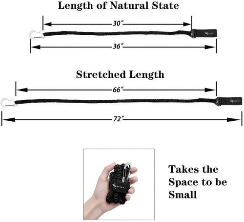 Kayak Paddle Leash | Stretchable Coiled Lanyard for Kayak Fishing Accessories
