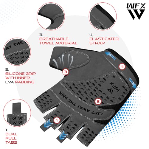 Breathable Weight Lifting Gym Gloves for Women - Black, Medium